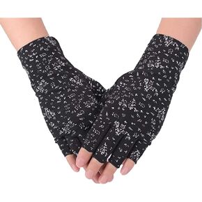 Iywish Men Women Driving Gloves Sun Gloves UV Protection Fishing Fingerless Gloves Summer Sunblock Gloves Non-Slip Touchscreen Gym Fitness Exercise Gloves Half Finger Cycling Golf Riding Gloves