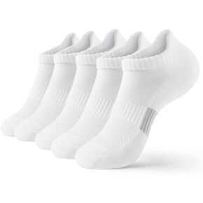 Women's Athletic Ankle Socks, 5 Pairs, Low Cut, No Show, Cushioned for Running & Hiking, Breathable, Moisture-Wicking, Lightweight, Ideal for Sports & Daily Wear, Durable & Comfortable