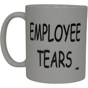 Rogue River Tactical Funny Boss Coffee Mug Employee Tears Novelty Cup Joke Gift Idea For Office Work Employee Coworkers (Employee Tears)