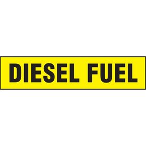 Accuform "Diesel Fuel" Adhesive Dura-Vinyl Safety Label, 2" x 9", Black on Yellow, LCHL508