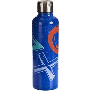 Paladone Playstation Water Bottle, Metal Sports Bottle