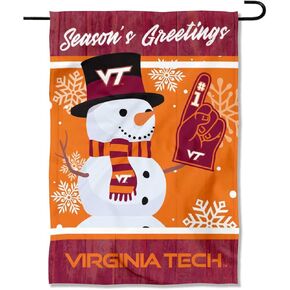Virginia Tech Hokies Holiday Winter Snow Garden Banner Flag