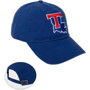 Desert Cactus Louisiana Tech University Baseball Hat Bulldogs LA Brimmed Embroirderd Hats Cap Adjustable Cloth Strap Adult (Style A) Blue