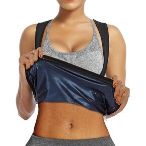 Waist Trainer Sweat Vest for Women Sauna Suit Sweat Shirt Tank Top Body Shaper Workout Gym Exercise