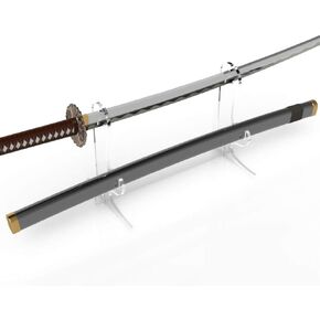 KAFENDA Sword Display Samurai Sword Stand - Two-Layer Acrylic Katana Stand -All Sword Types - Easy to Install and Showcase Your Collection