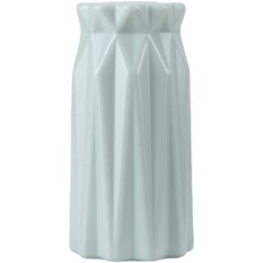 Ceramic Look Plastic Vase - Unbreakable Vase for Flowers (Origami Sage Green)