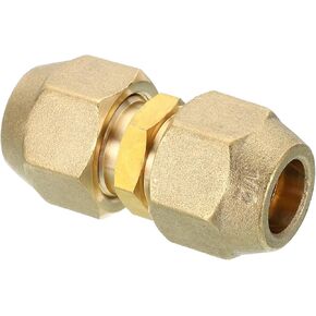 PATIKIL Pipe Extension Joint Connector, 2pcs Free Welding AC Copper Pipe Coupling Adapter with Flare Nuts for Copper Pipe Diameter 3/8"(9.52mm) Refrigeration HVAC