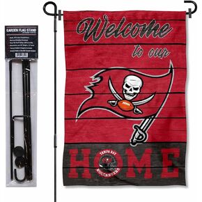 WinCraft Tampa Bay Buccaneers Welcome to Our Home Garden Flag and Flagpole Mount