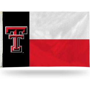 Rico Industries NCAA Texas Tech Red Raiders State Flag 3' x 5' Banner Flag Single Sided - Indoor or Outdoor - Home Décor