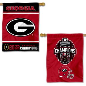 Georgia Bulldogs 2022 College Football Playoff Champions Double Sided House Flag