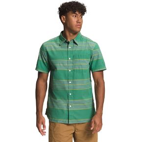 THE NORTH FACE Men's Baytrail Yarn-Dye Shirt, Deep Grass Green Explore Stripe, Large