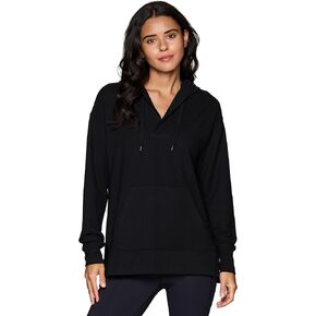 RBX Active Women's Hoodie Tunic in Regular/Plus Sizes, V-Neck Relaxed Fit Lightweight French Terry Sweatshirt with Pocket