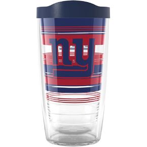 Tervis NFL New York Giants - Hype Stripes Made in USA Double Walled Insulated Tumbler Travel Cup Keeps Drinks Cold & Hot, 16oz, Classic