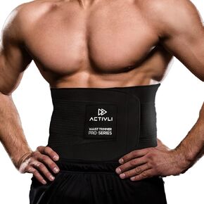 Waist Trainers for Women Weight Loss- A Perfect Stretchable and Breathable Sweat Bands for Stomach (Black, L-XL)