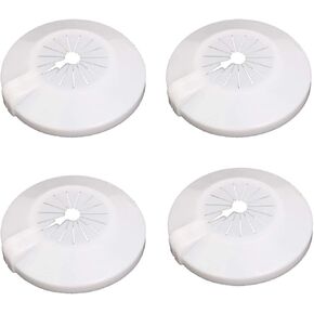 Saim Wall Flange Easy Installation Plastic Radiator Escutcheon Water Pipe Drain Line Cover Collar Wall Pipe Cover Decoration Black 16-25mm 4Pcs