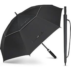 ZOMAKE 62/68" Windproof Golf Umbrella UV Protection - Oversize Golf Umbrellas Double Canopy Vented Automatic Sun Blocking Golf Umbrella Extra Large Golf Push Cart Umbrella for Rain Sun