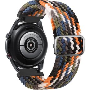 Tobfit Braided Nylon Bands Compatible with Samsung Galaxy Watch 5 Bands 40mm 44mm / Galaxy Watch 4 Bands 40mm 44mm, Samsung Galaxy Watch 5 Pro Watch Bands 45mm Stretchy Elastic Straps Fabric Wristband