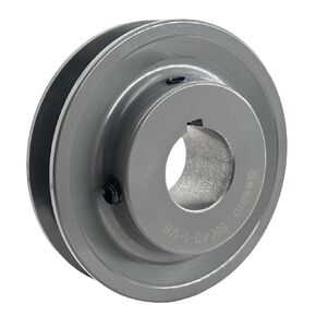BK40-1-1/8 Single Groove V Belt Pulley,Electric Motor Pulley 3.95 inchOutside Diameter;1 1/8 inch Bore,V-Belt Sheave Cast Iron for A AX B BX 4L 5L V-Belts,BK40118 Pulley