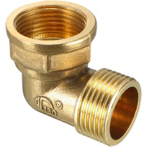 uxcell Brass Elbow Pipe Fitting 90 Degree 1 BSP Male X 1 BSP Female Coupler