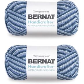 Bernat Handicrafter Cotton BB Floral Prints Yarn - 2 Pack of 12oz/340g - Cotton - #4 Worsted (Medium) - 608 Yards - Knitting, Crocheting & Crafts