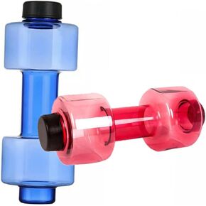 BESPORTBLE 2pcs Dumbbell Fitness Kettle Plastic Water Bottles Clear Drinking Glasses Gym Water Bottles for Men Adjustable Barbell Kids Goggles Dumbells Dumbbell Cup Plastic Bottle re-usable