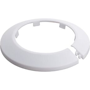 Pipe Cover Decoration 3.01"/76.5mm Strong White Plastic Pipe Collars Sleeve Pipe Decoration Hole Collar Clips Rings for 76.5 mm Diameter Water Radiator Heating Pipe Tidy Pipework (White)