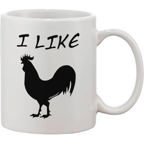 TOOLOUD I Like Rooster Silhouette - Funny Printed 11 OZ Coffee Mug