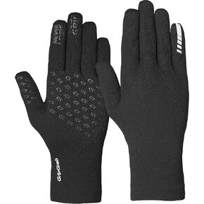 GripGrab Waterproof Knitted Thermal Cycling Gloves Anti-Slip Winter Bicycle Gloves Windproof Knit Full Finger Bike Gloves