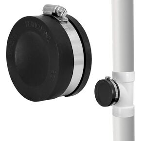Fernco QC-2.75 1-1/2 or 2-in. Qwik Cap Schedule 40 PVC Pipe Socket Cap Slip Hub Elbow, Tee and Cleanout