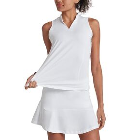 CELER 2 Piece Golf Outfits for Women Sleeveless Golf Shirts Lightweight Athletic Tops and Tennis Skirts with Shorts