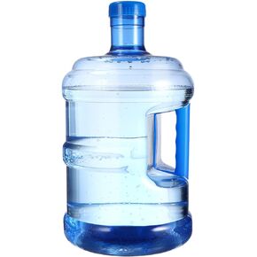 Wakauto Reusable Plastic Water Bottle 2 Gallon Portable Mineral Water Jug Container With Easy Grip Handle for Car Outdoor Hiking Camping