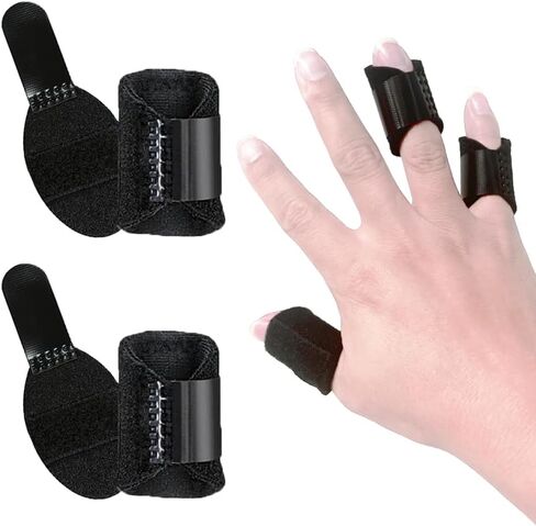 Small Finger Splints (2Pcs), Trigger Finger Splint Thumb Brace for Broken Fingers, Straightening, Arthritis, Sprain, Finger Protector Support for Thumb/Middle/Ring/Index/Pinky Finger in Saudi Arabia