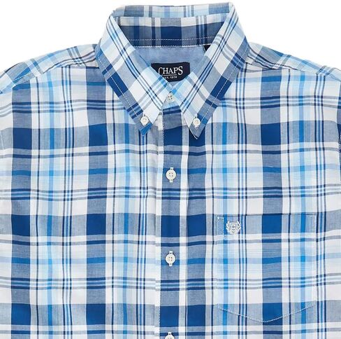 قميص منسوج بأكمام قصيرة للرجال من Chaps (الولايات المتحدة، ألفا، كبير، عادي، عادي، أبيض) in Kuwait