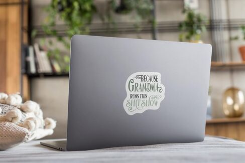 2 Pack Because Grandma Runs This Sh%T Show Funny 4.0 in Decal Woman - Sticker Graphic - Auto, Wall, Laptop, Cell, Truck Sticker for Windows, Cars, Trucks |PS842| in Saudi Arabia