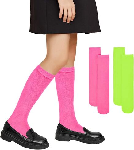 Zando Youth Soccer Socks School Knee High Tube Sport Socks Softball Baseball Socks for Kids Girls Boys 2 Pairs in Saudi Arabia