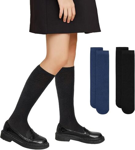 Zando Youth Soccer Socks School Knee High Tube Sport Socks Softball Baseball Socks for Kids Girls Boys 2 Pairs in Saudi Arabia