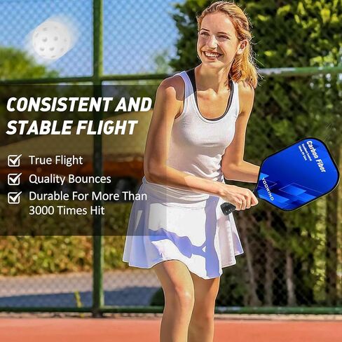 Pickleball Balls, 4/12 Pack 40 Holes Outdoor Pickleball Balls, Perfectly Balanced, High Elasticity and Durable Pickleballs for Beginners and Professional in Saudi Arabia