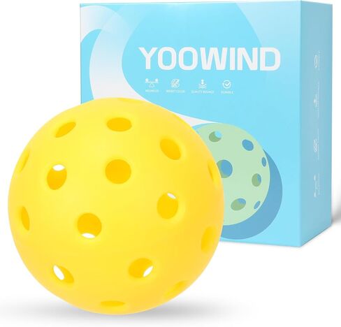 Pickleball Balls, 4/12 Pack 40 Holes Outdoor Pickleball Balls, Perfectly Balanced, High Elasticity and Durable Pickleballs for Beginners and Professional in Saudi Arabia