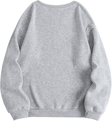 GORGLITTER Women's Floral Print Thermal Lined Sweatshirt Long Sleeve Crewneck Pullover Top in Saudi Arabia
