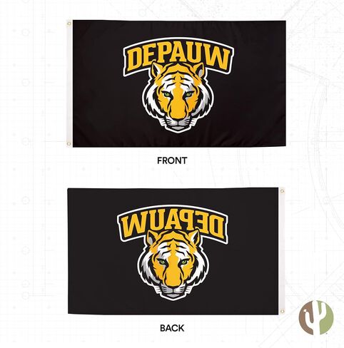 Desert Cactus DePauw University Flag Tigers Flag Banners 100% Polyester Indoor Outdoor 3x5 feet Flags (Style 1) in Saudi Arabia