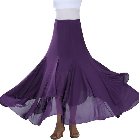 Waltz Dancing and Ballroom Dance Long Swing Skirt Elastic Net Yarn in Kuwait