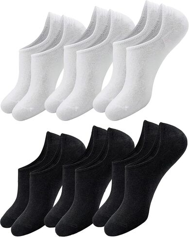 No Show Socks Women:Non-slip low ankle - invisible lining socks for casual and dressy wear - soft and breathable 6 Pairs in Saudi Arabia