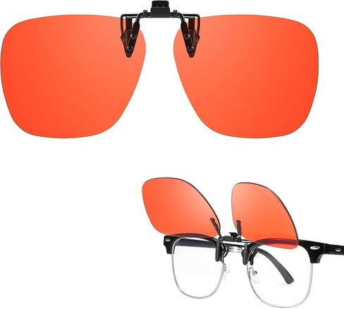 Clip On Blue Light Blocking Glasses for Eyes Strain/Light Sensitive/Better Sleep Flip-Up TS103 in Saudi Arabia