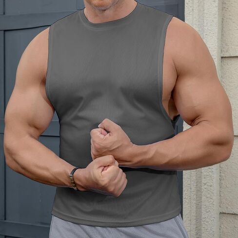 ZPB Men Workout Tank Top 2 Pack Gym Fitness Bodybuilding Sleeveless Muscle T Shirts in Saudi Arabia