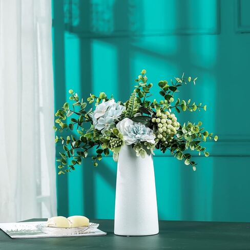 LIKON White vase Modern Home Decoration Ceramic Vase (White Large)（Does not Contain Flowers） in Saudi Arabia