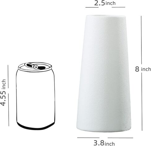 LIKON White vase Modern Home Decoration Ceramic Vase (White Large)（Does not Contain Flowers） in Saudi Arabia