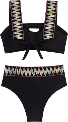 GORGLITTER Women's High Waisted Bikini Sets Cut Out Cami Tops Two Piece Bathing Suits in Saudi Arabia