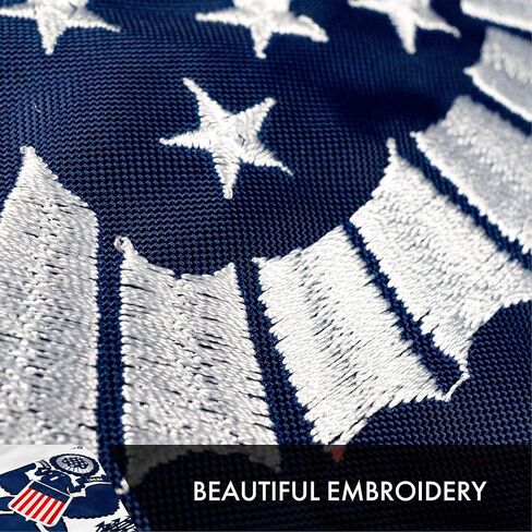 G128 US Coast Guard Flag | 3x5 Ft | Double ToughWeave Series Double Sided Embroidered 210D Polyester | Military Flag, Embroidered Design, Indoor/Outdoor, Brass Grommets, Heavy Duty, 3-ply in Saudi Arabia