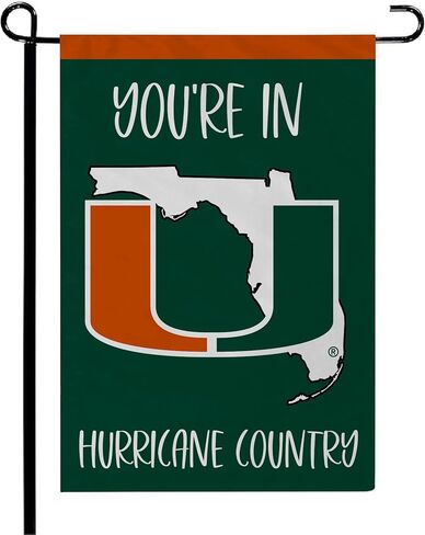 FANMATS 34987 Miami Hurricanes State Shape Garden Flag 12"x18" in Saudi Arabia