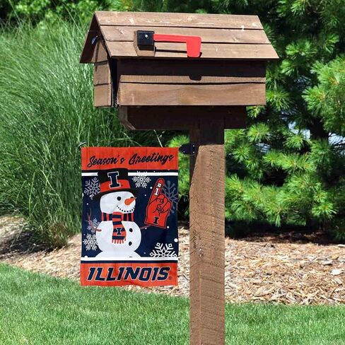 Illinois Fighting Illini Holiday Winter Snow Garden Banner Flag in Saudi Arabia